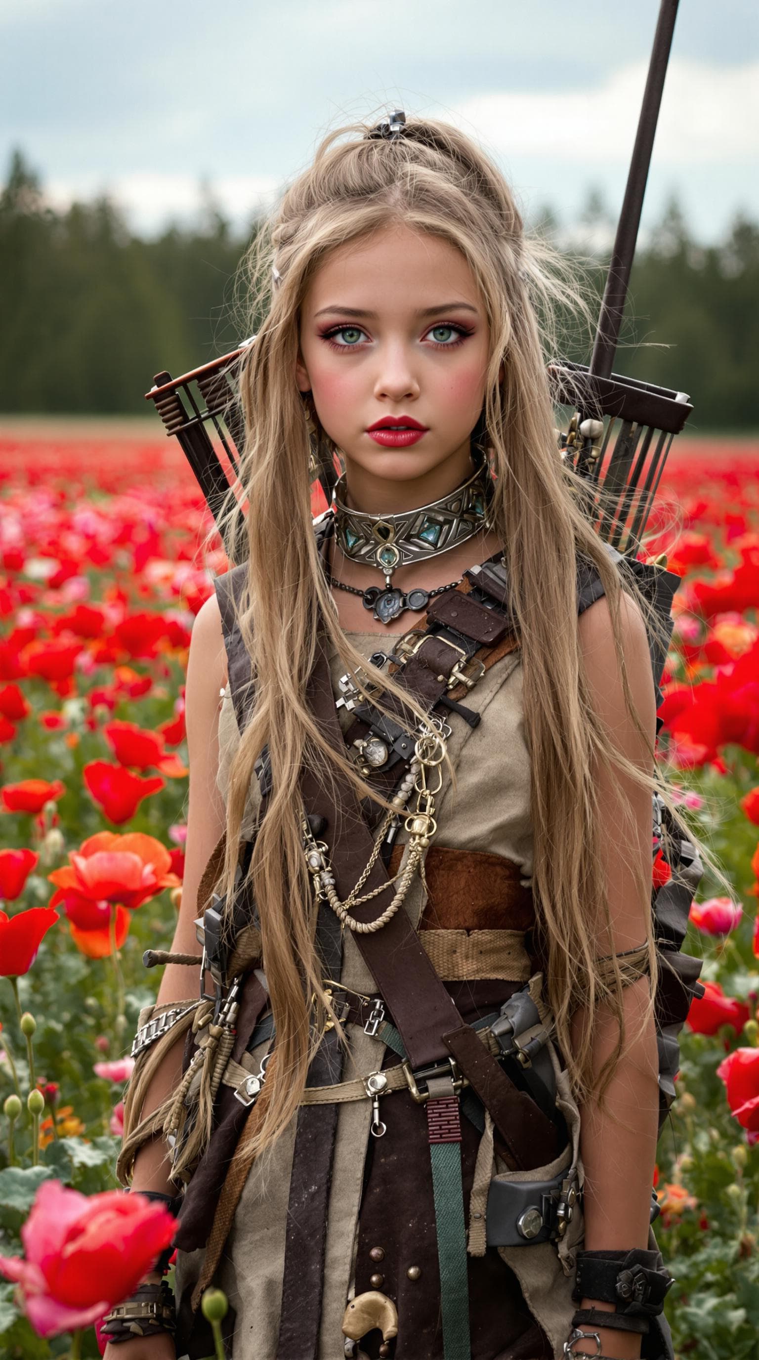 AI generated: a professional photo of a exceptionally beautiful girl in the world, (age 10), (ten year old) of the...
