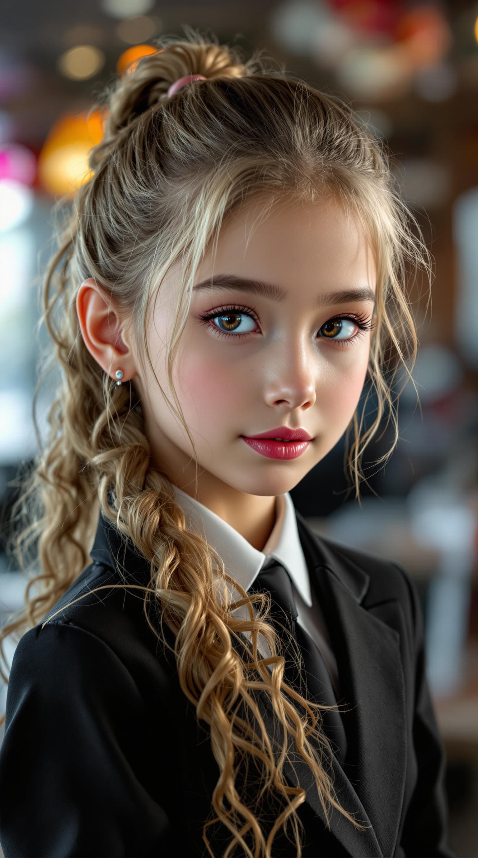 AI generated: a professional photo of a exceptionally beautiful girl in the world (age 7), (seven year old) U.S.A ...