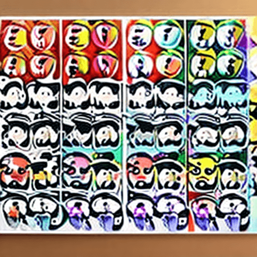 AI generated: emoji sticker, all the page full of stickers, watercolor design, watercolor style, watercolor paper ...