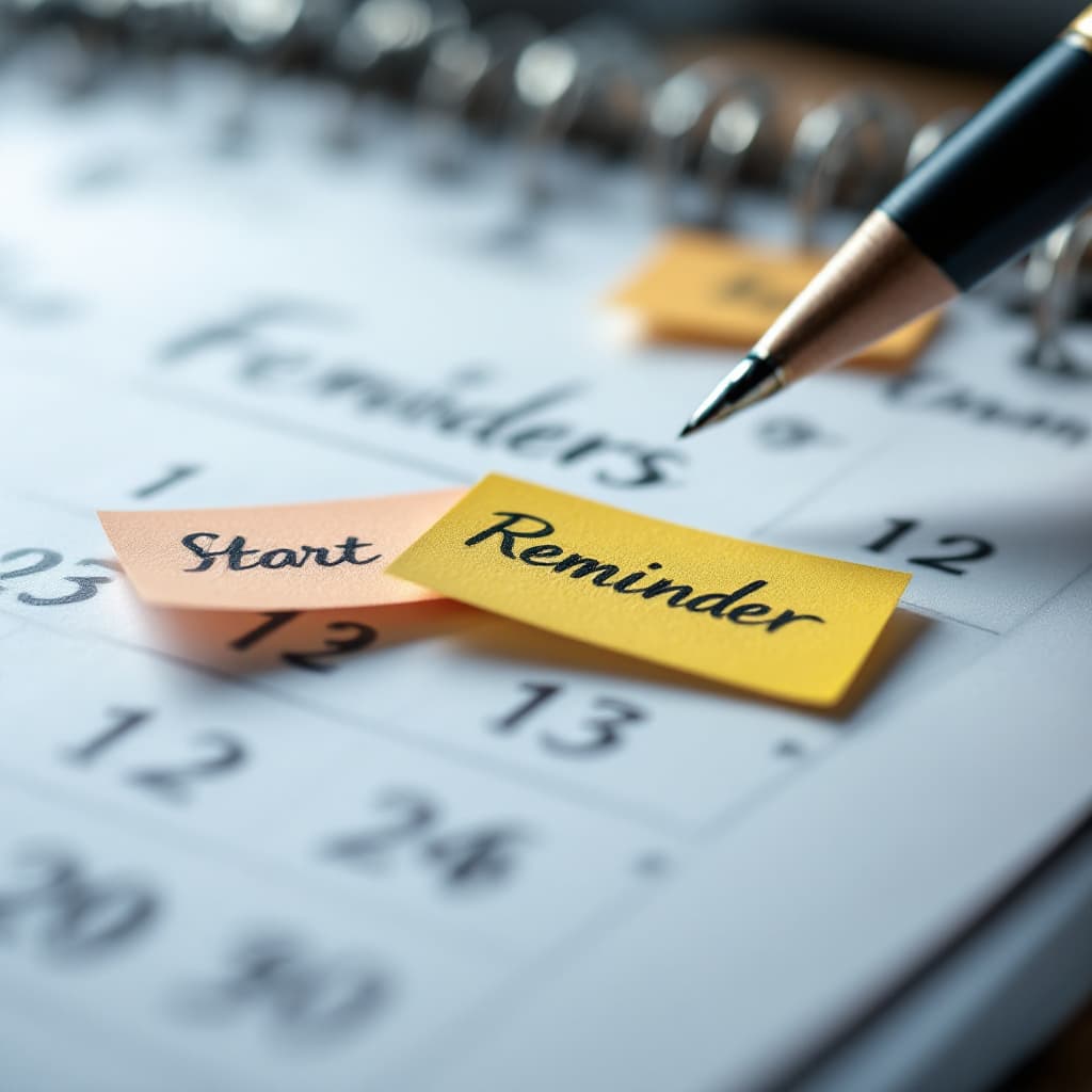 AI generated: A calendar with automated reminders dslr, ultra quality, sharp focus, tack sharp, dof, film grain, F...