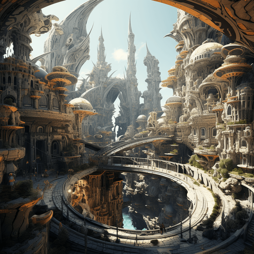 AI generated: mandelbulb city