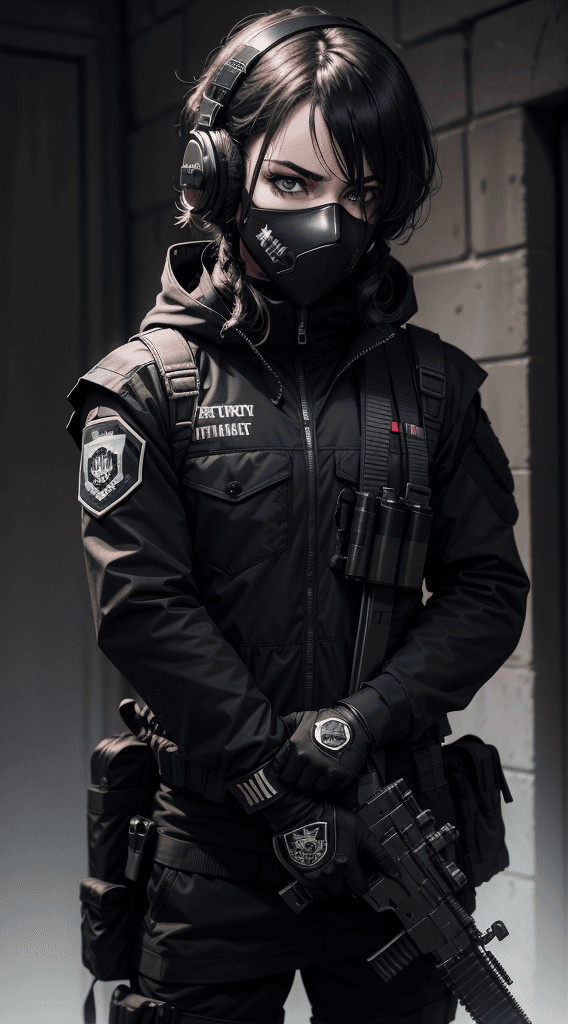AI generated: best quality, masterpiece, photography of an elite soldier, nighttime, dark shot, dark theme, moonli...