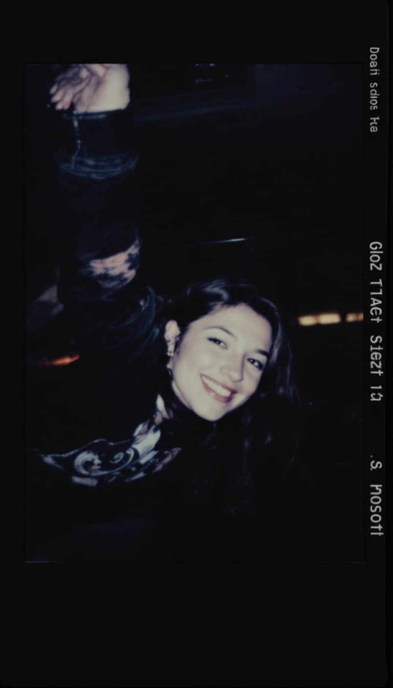 AI generated: girl, polaroid
