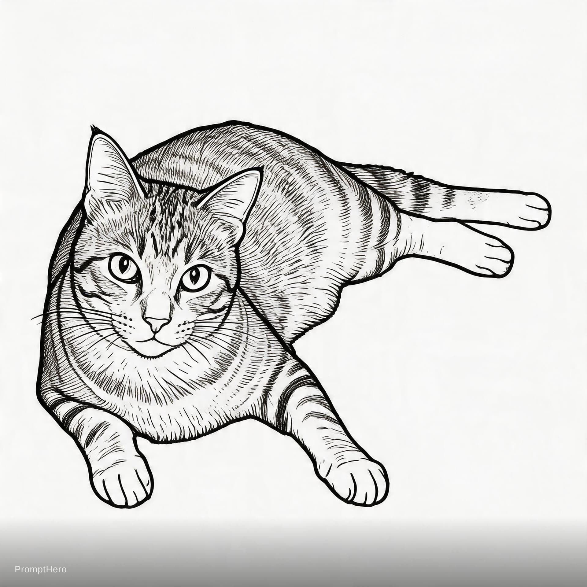 AI generated: black and white Line drawing