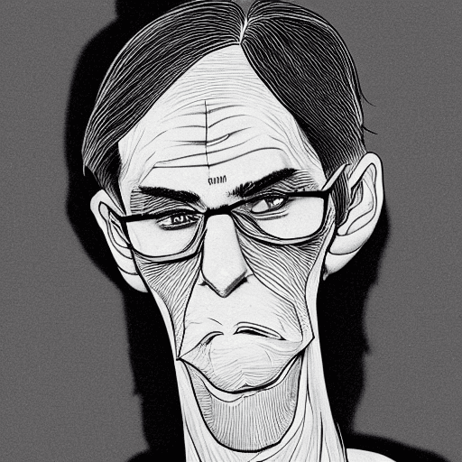 AI generated: man with long face, with clean shaven short beard, with dark hair, without hat, without glasses, wit...