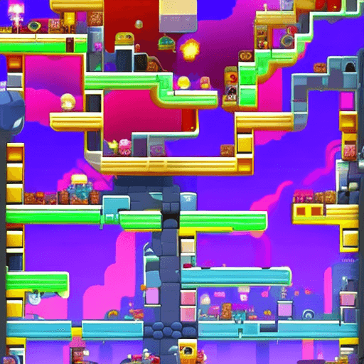 AI generated: geometry dash level studiopolis from sonic mania in platformer mode
