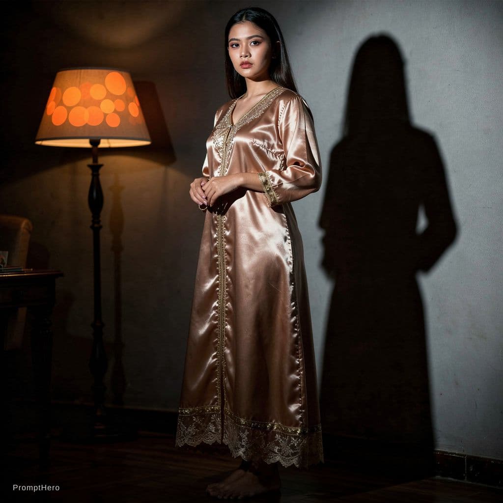 AI generated: A highly detailed, photorealistic, cinematic medium shot of a beautiful young Southeast Asian woman ...