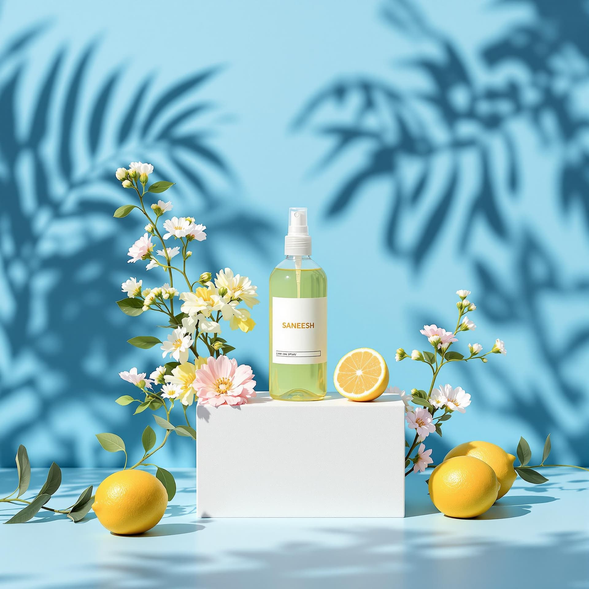 AI generated: The image captures an aesthetically arranged still life setup that is vibrant and visually calming. ...