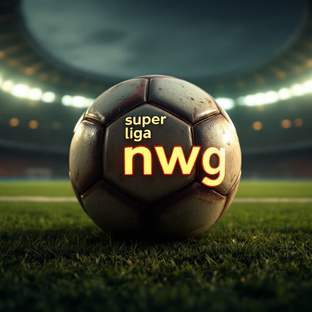 AI generated: Detailed cinematic presentation of an old, dusty soccer ball detailed over a soccer stadium very sim...