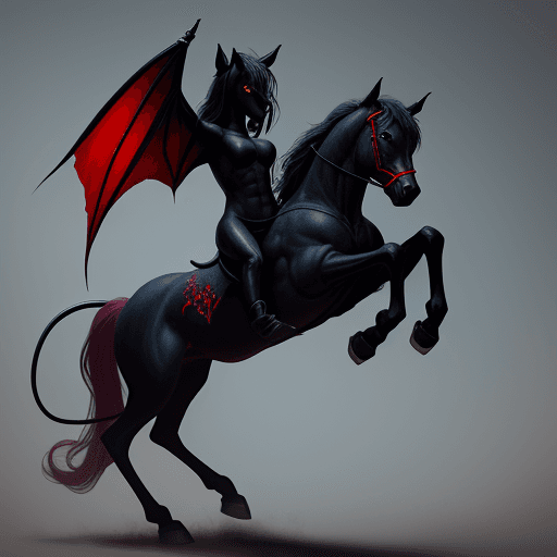 AI generated: Demon horse 