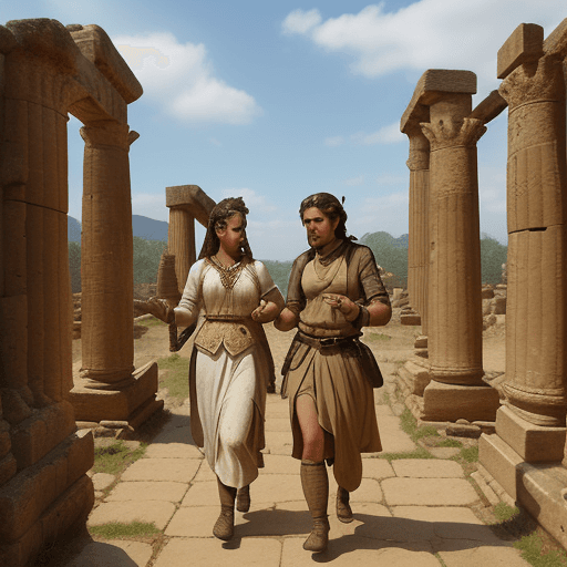 AI generated: Characters: Archaeologists, historians, ancient civilization figures

Description: Dressed in attire...