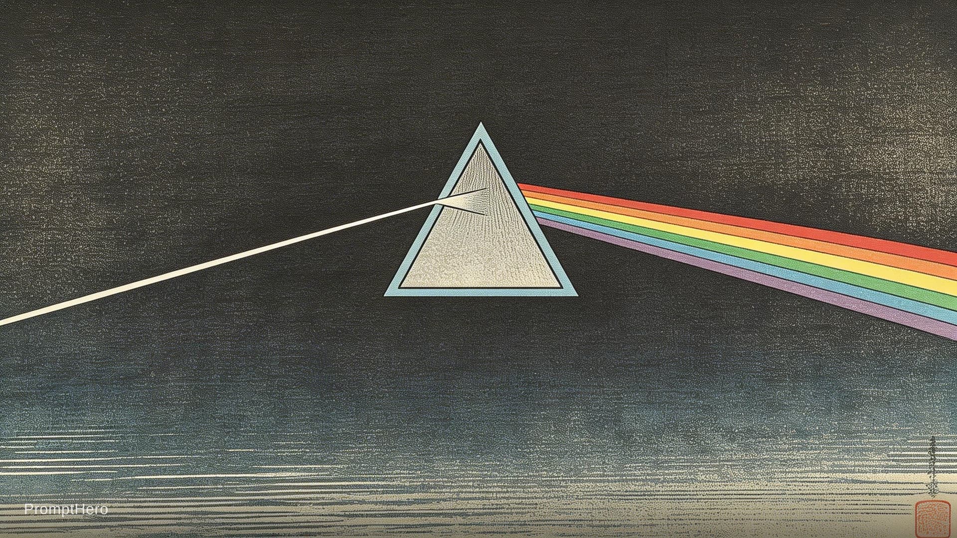 AI generated: I'm trying to create multiple varied iterations of the following image, which is the album art to Pi...