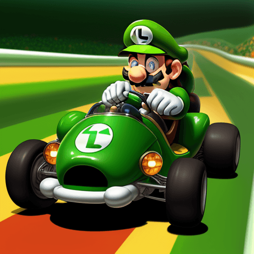 AI generated: luigi super mario kart