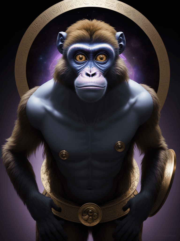 AI generated: Create an epic-realistic, 9:16 portrait of a weird-looking, cymbal-banging monkey. The monkey should...