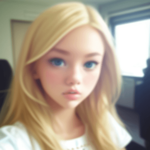 AI generated: girl blonde boring low quality snapchat photo circa 2015