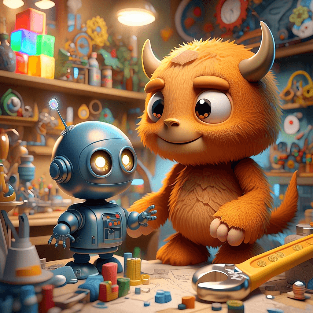 AI generated: Make some animated characters inspired by Pixar.
