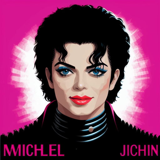 AI generated: wpap popart michel jackson