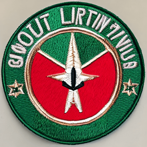 AI generated: logo liut drons embroidered military patch, hyperrealistic,geometry,exagonal,embroidered, patch full...