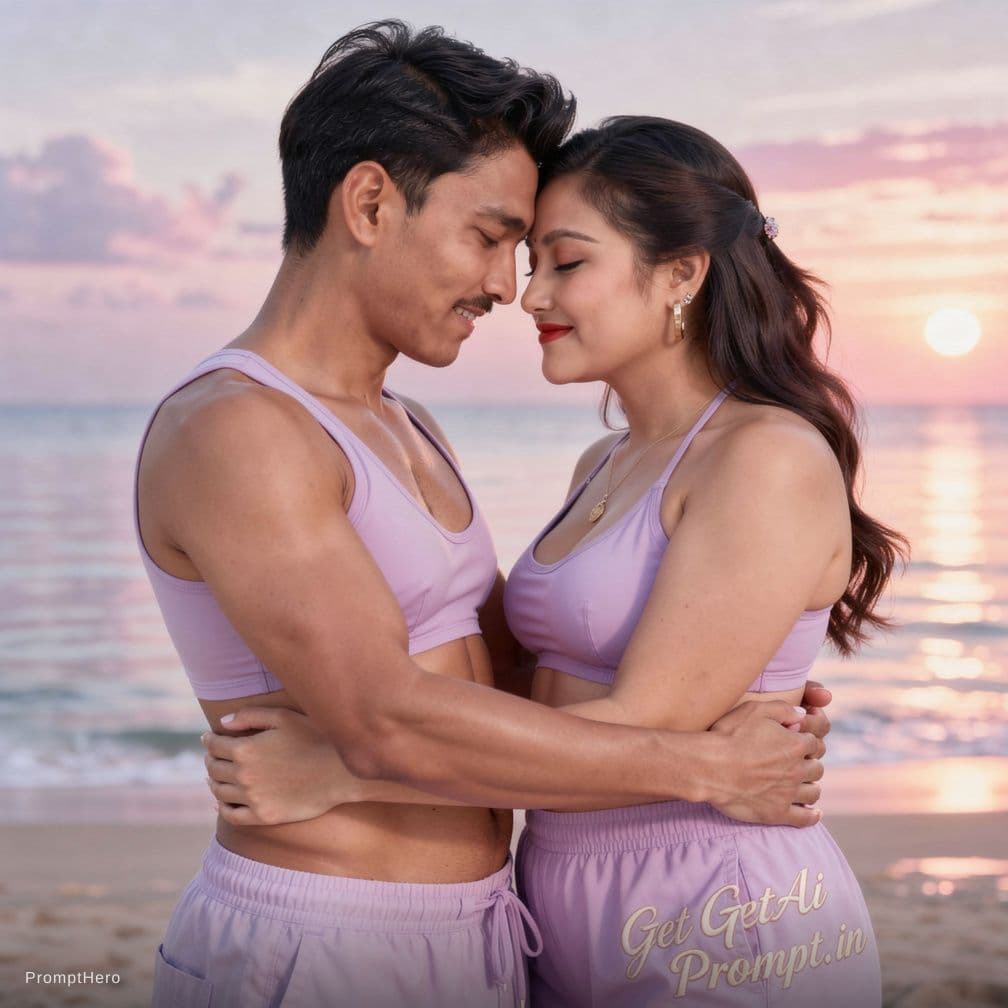 AI generated: [Shot Type: Soft-focus, dreamy romantic portrait, waist-up] [Subject Description: Tender, deeply in ...