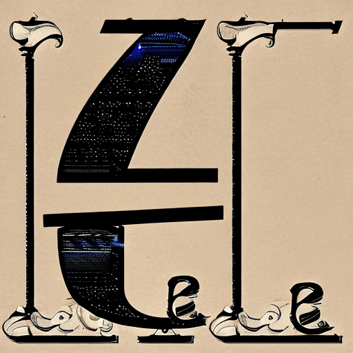 AI generated: logo portrait of the letter "E"