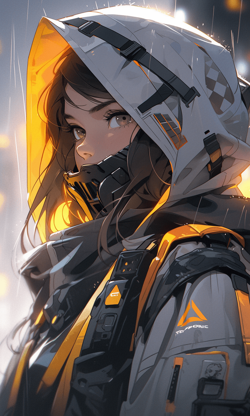 AI generated: sci fi character art, cool artwork, futuristic style, in the style of 32k uhd, atey ghailan, geoff j...