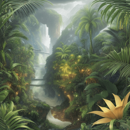 AI generated: Create a high-resolution, 8k, hyper-realistic collage depicting key scenes from Genesis, a lush trop...