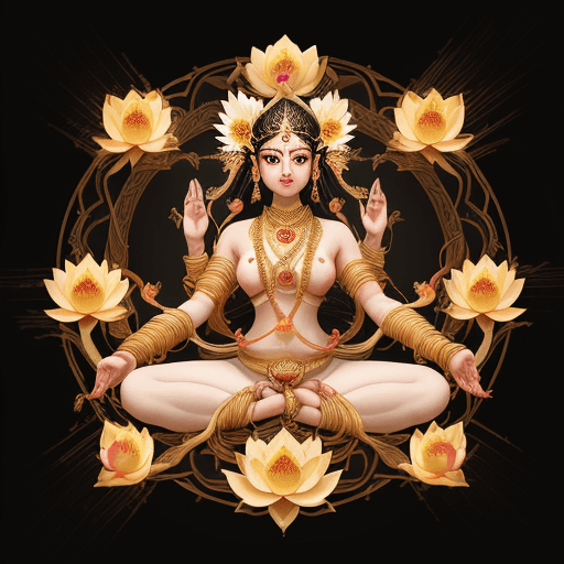 AI generated: "Lotus-like Eyes": "Large, expressive eyes resembling the beauty of lotus petals, infused with compa...