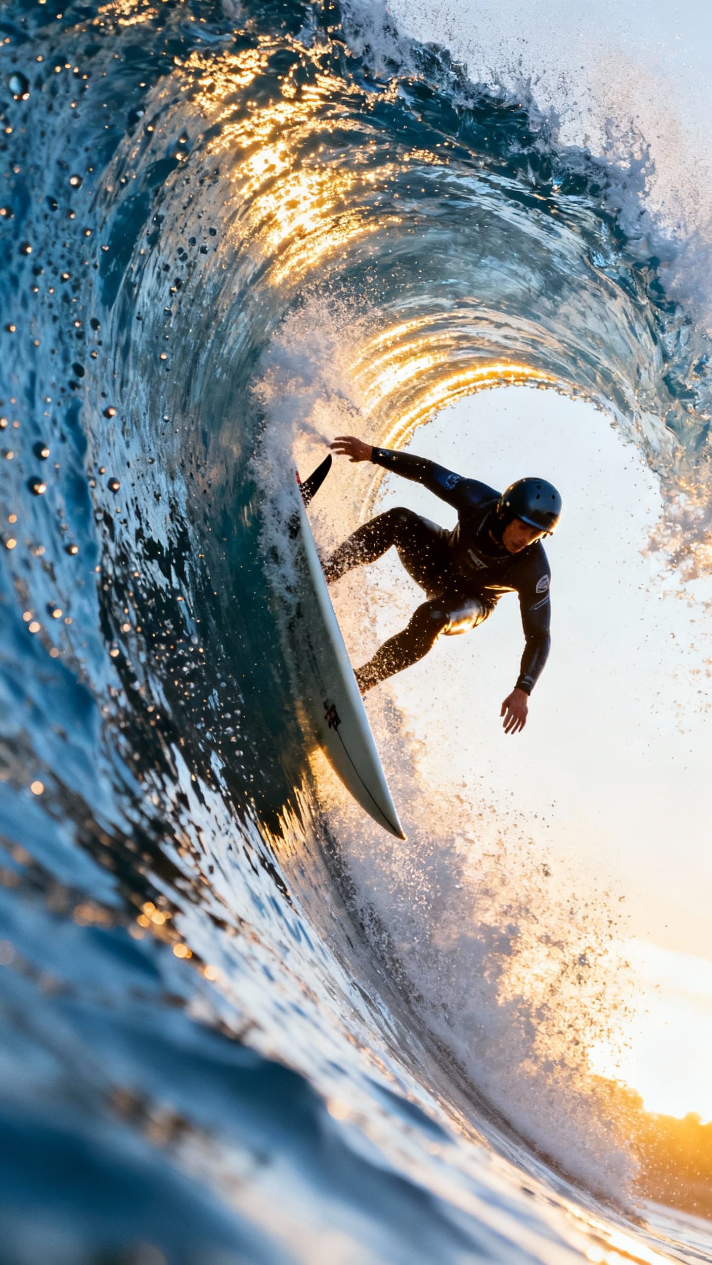 AI generated: a surfer doing a cut back