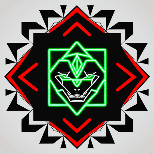AI generated: Minimalist medium quality vector art (neon line logo) and word "empty" depicting a tessellated geome...