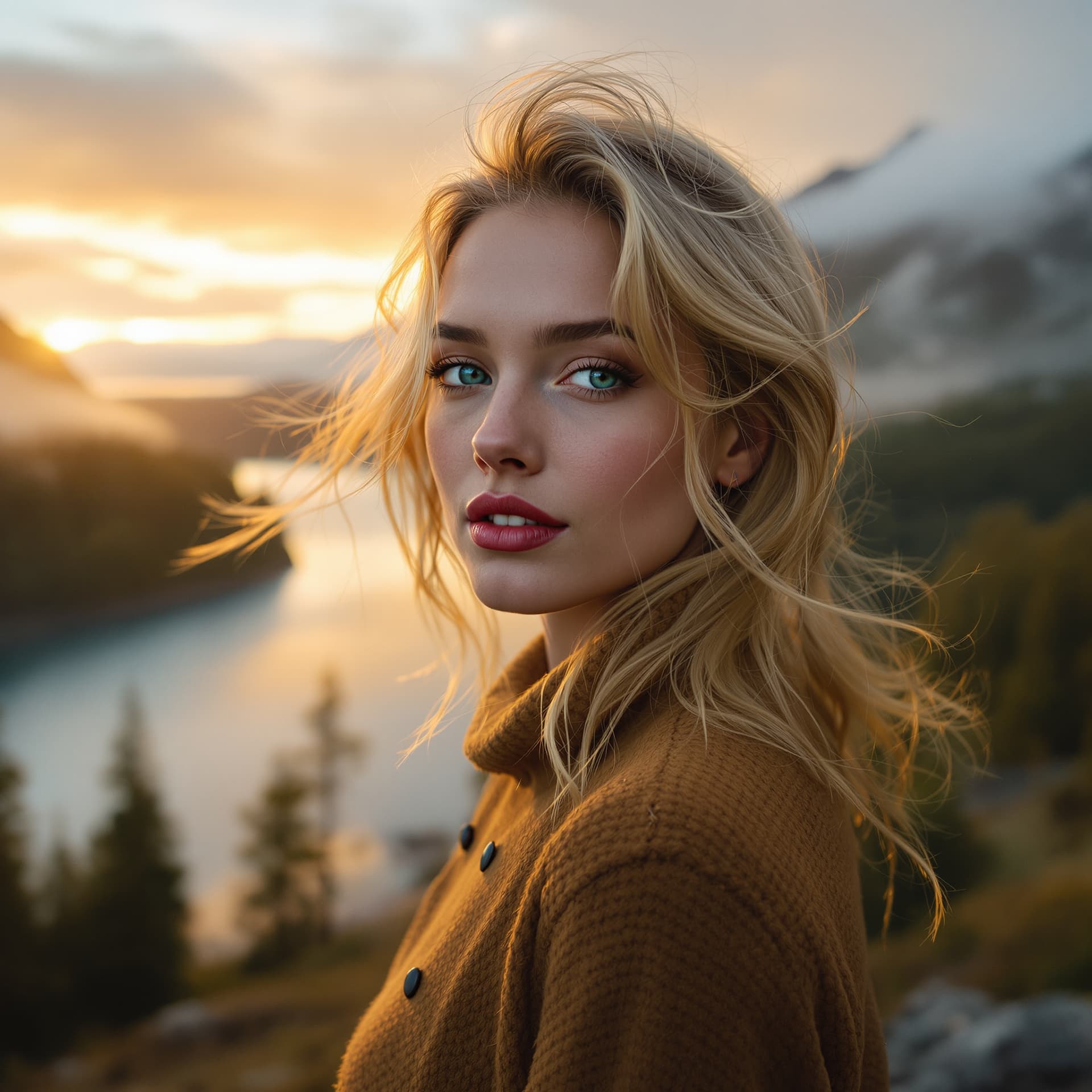 AI generated: "Fine art photography capturing a dreamy atmosphere with soft, warm golden hour sunrise light, paste...