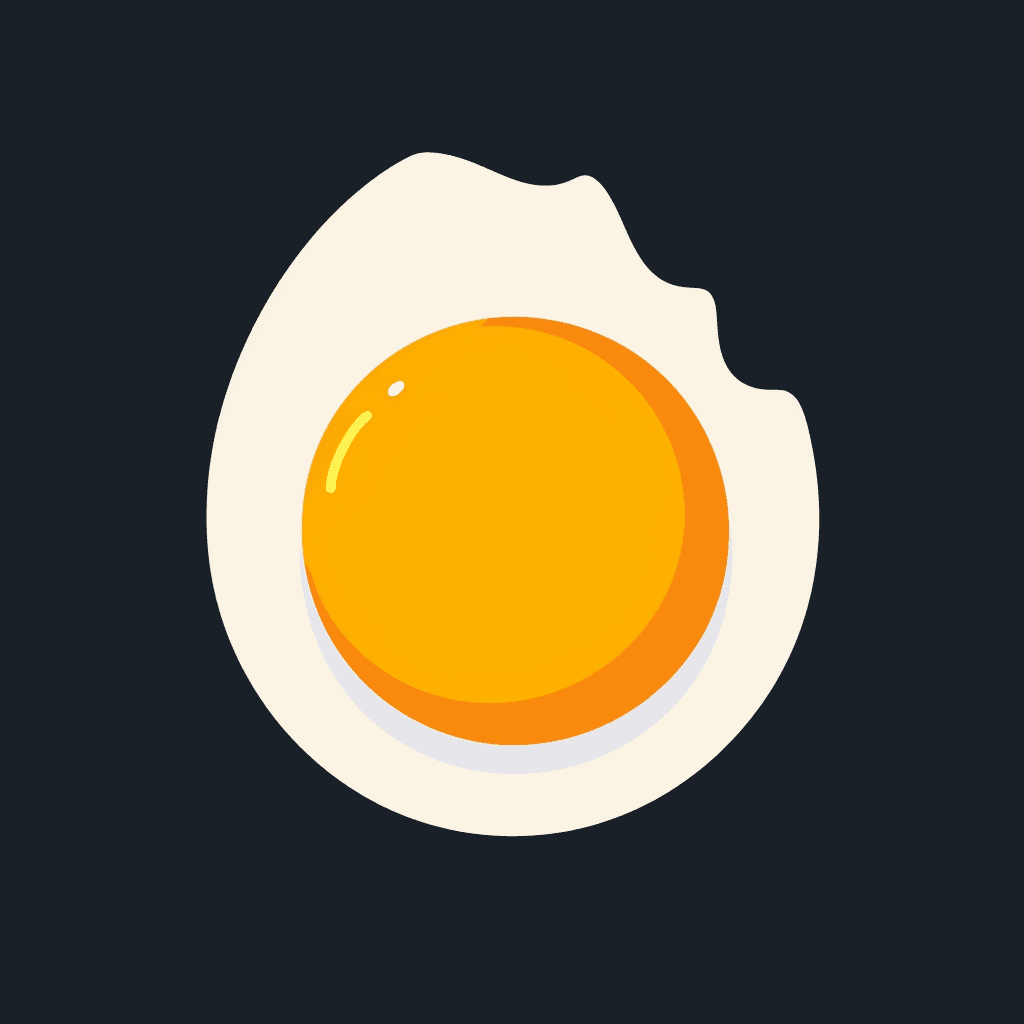 AI generated: flat vector egg yolk logo