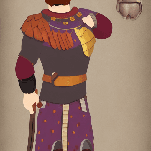 AI generated: roman soldier in pixar style cartoon