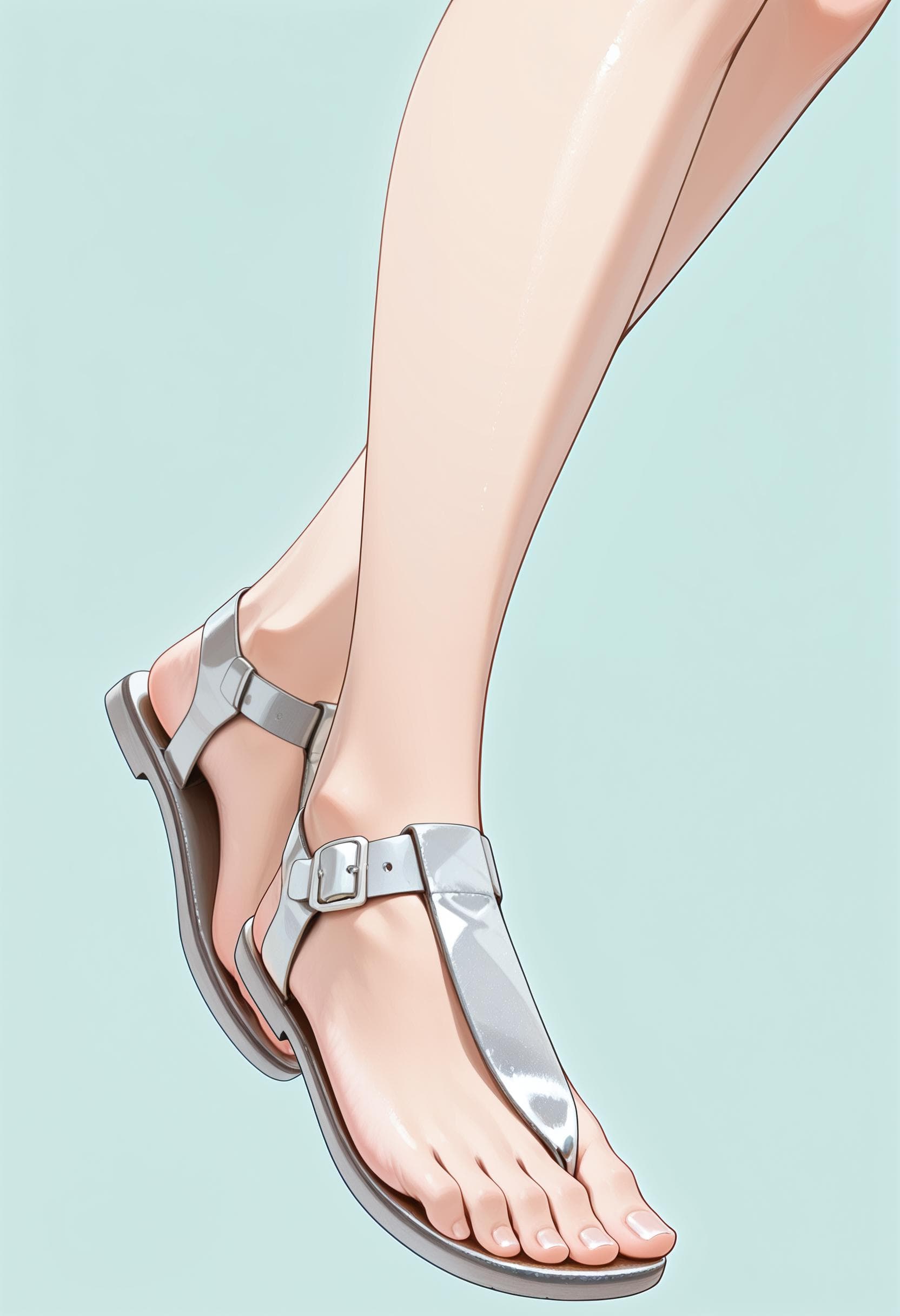 Center Strap Sandals (IL/PD/XL) - Image 3
