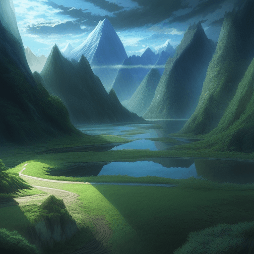 AI generated: realistic anime landscape