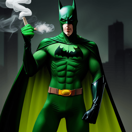 AI generated: we are seeing a lanky tall guy, in light green superhero tights suit, with green gloves and boots an...