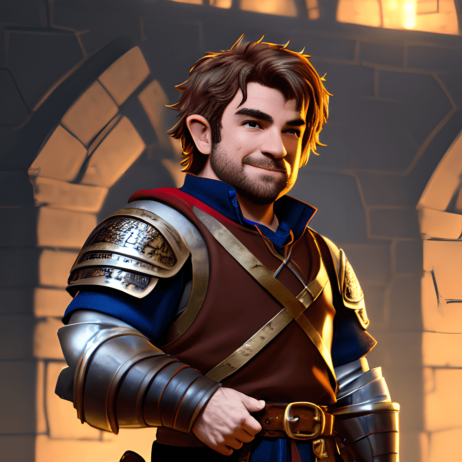 AI generated: modelshoot of a medieval male halfling, charismatic, thief, fantasy ambiance, medieval, intricate de...