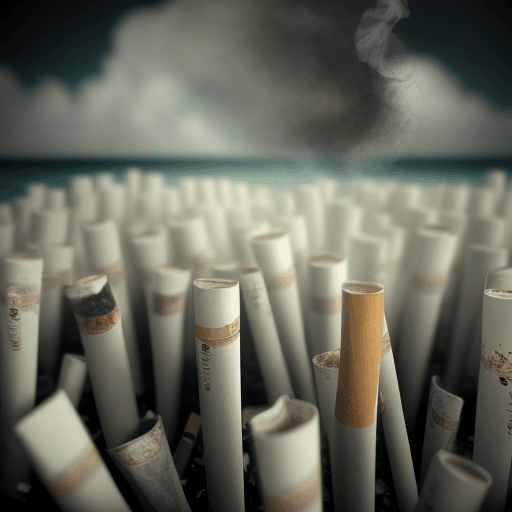 AI generated: A sea of cigarettes ashes