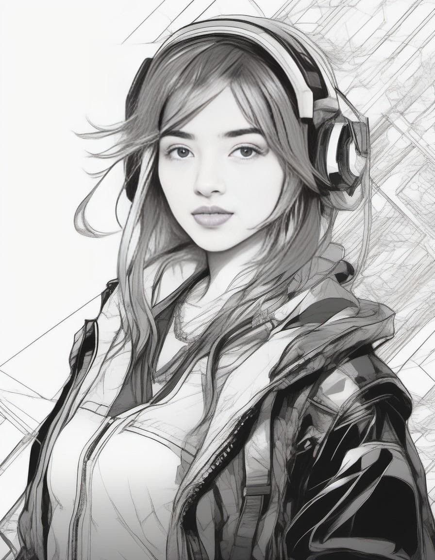 AI generated: masterpiece, portrait, medium shot, cel shading style, centered image, ultra detailed illustration o...