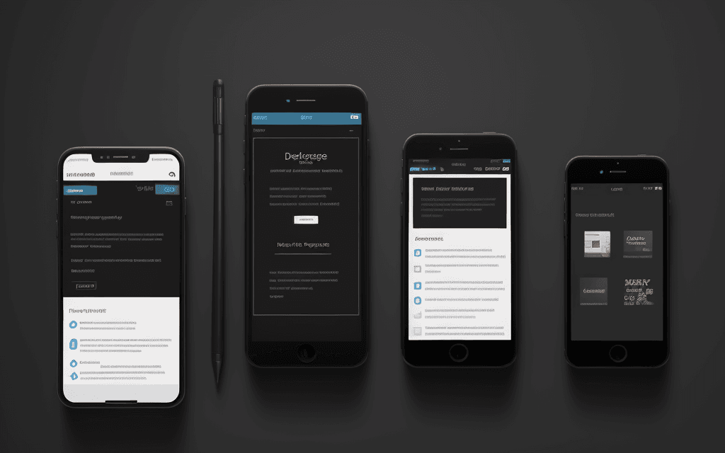 AI generated: App development company mobile web server , dark theme , high quality background