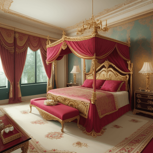 AI generated: highres, 8k, magnificent queens room, elegant, beautiful, 