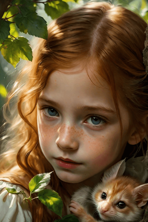 AI generated: cuteness overload,  mail art,  Early Renaissance,  oil on canvas, fairytale,   art on a cracked pape...