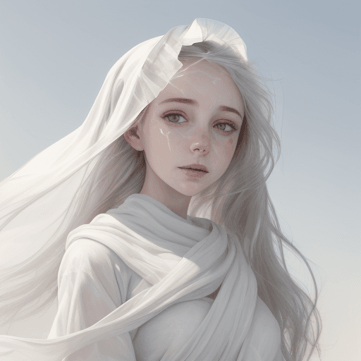 AI generated: oil painted portrait of beautiful girl, pale pastel colors skatters, the oil brushstrokes are notice...