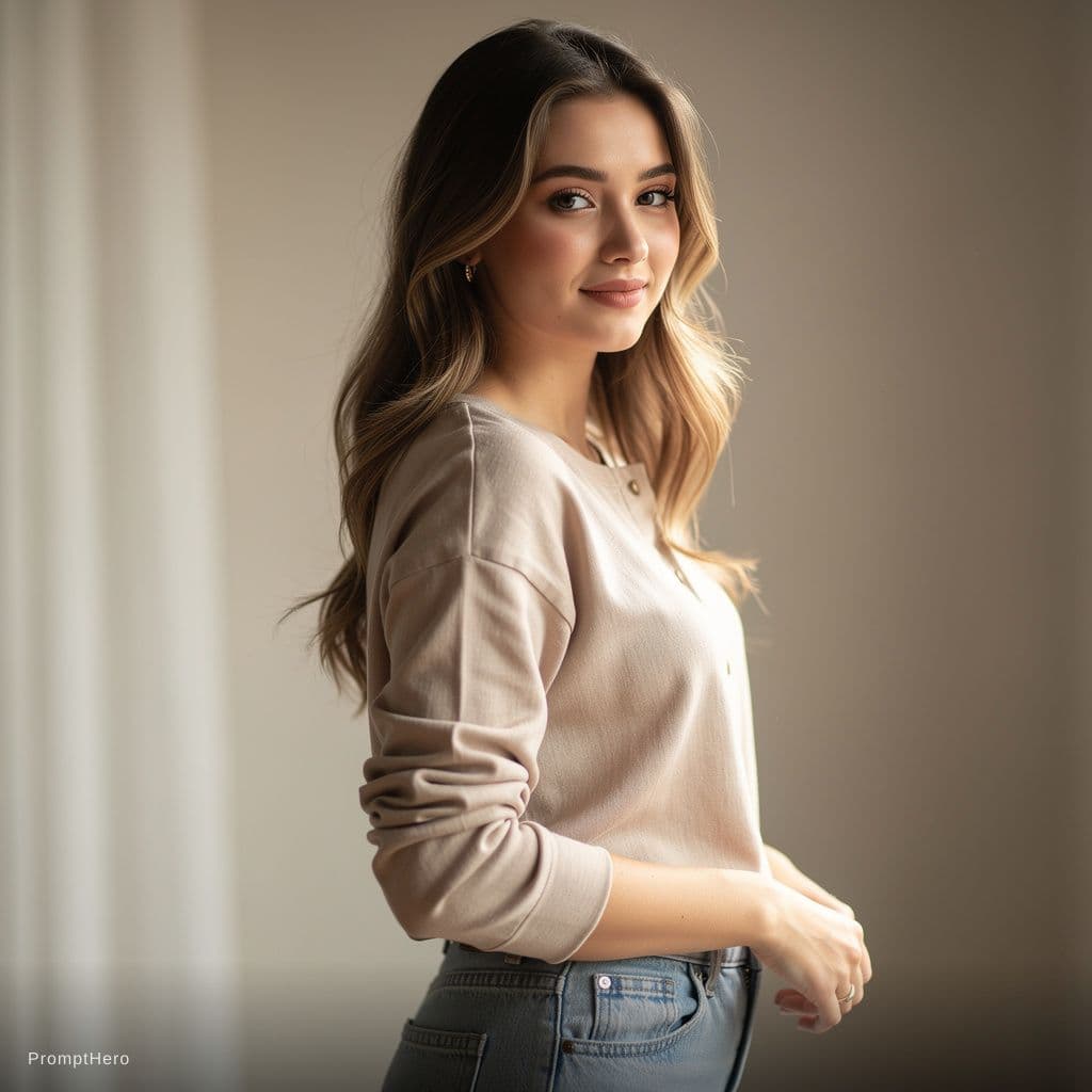 AI generated: beautiful sexy girl without brass with only underwar