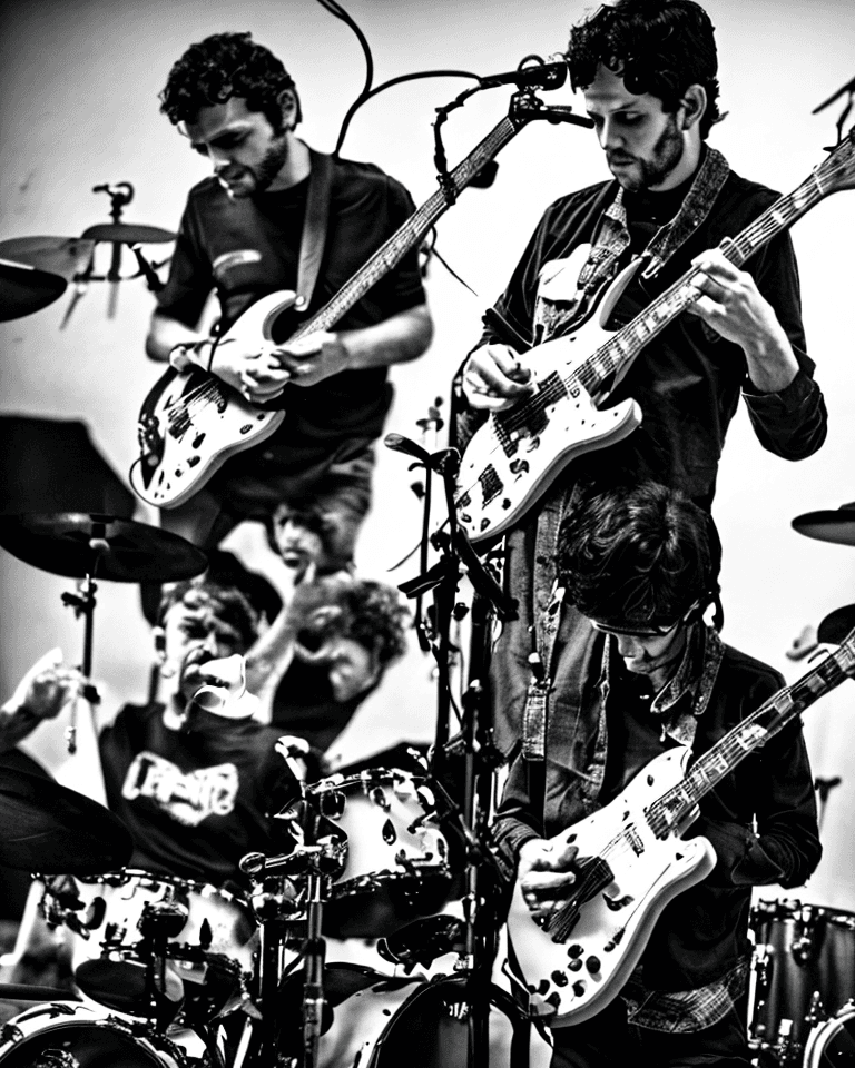 AI generated: hombre tocando rock
