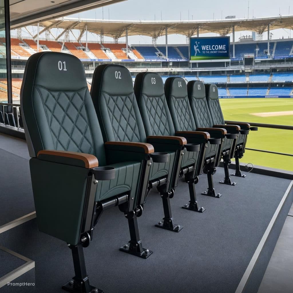 AI generated: I am set cricket stadium seets
