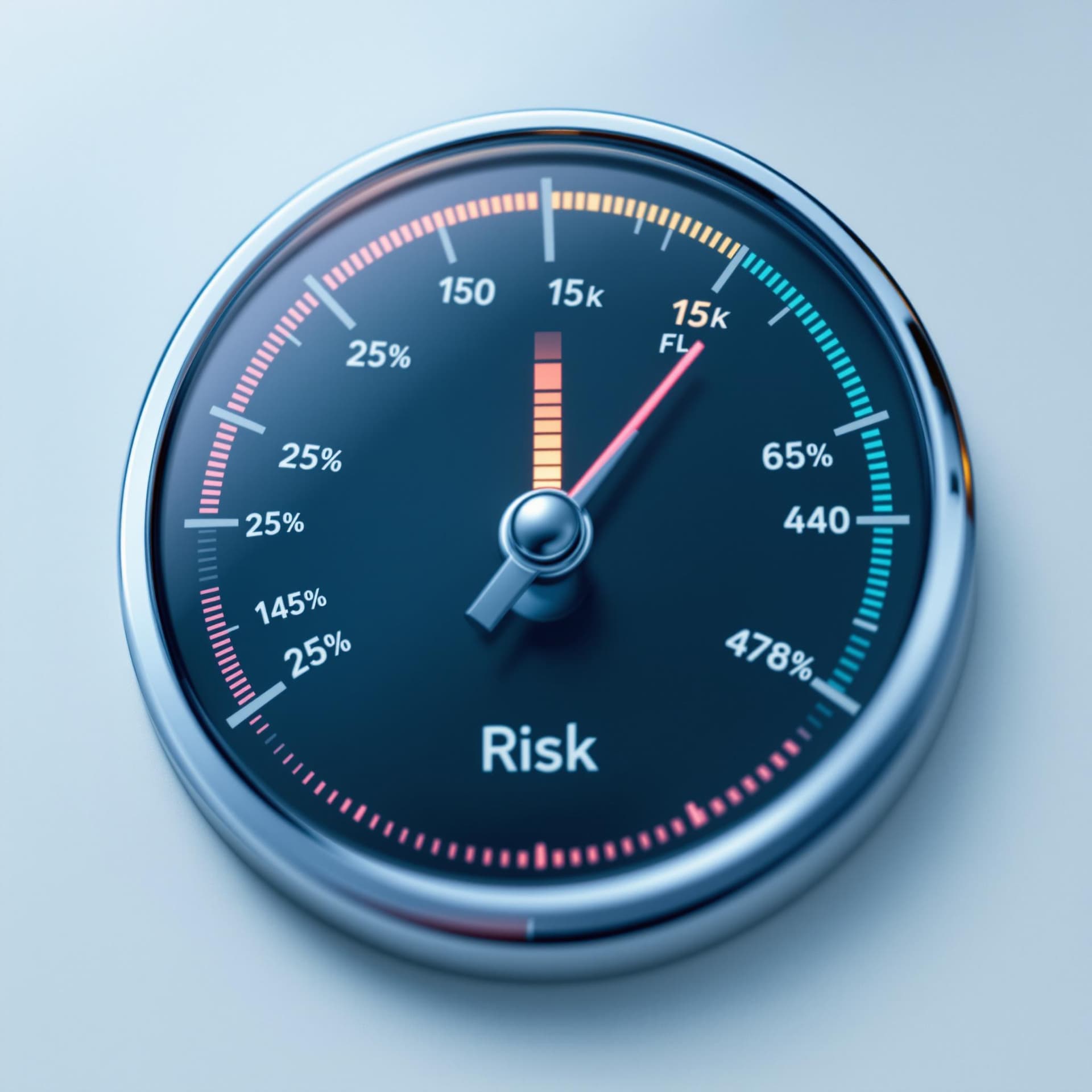 AI generated: A risk gauge or barometer displaying varying risk levels with clear indicators. dslr, ultra quality,...