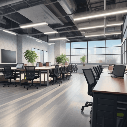 AI generated: GENERATE REALISTIC IMAGE OF A COWORKING AREA
