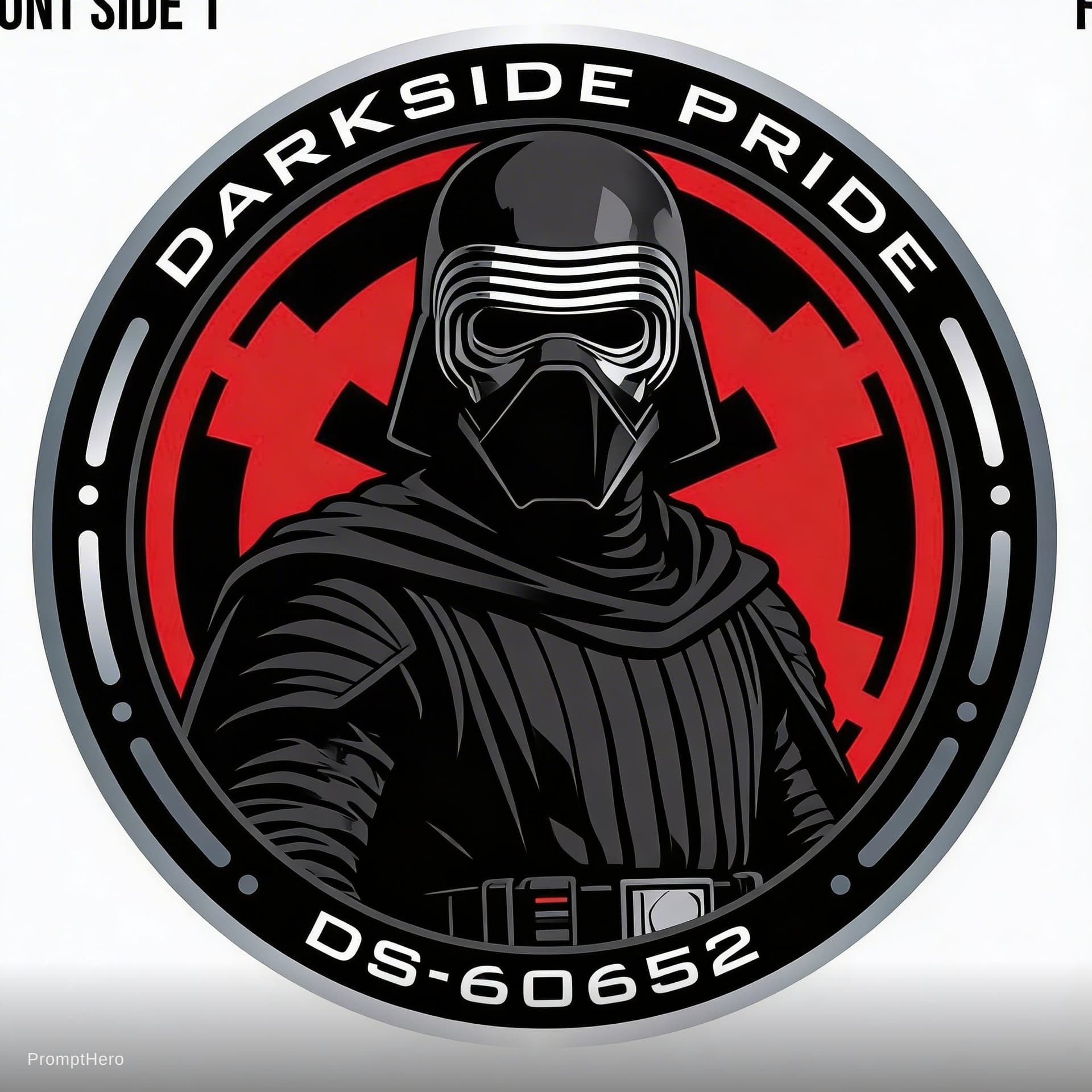 AI generated: Can you have Kylo Ren replace Darth Vader in the middle, change BAYSTATE VADER to DARKSIDE PRIDE on ...