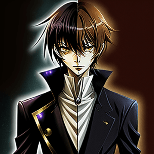AI generated: combination of lelouch and light yagami
