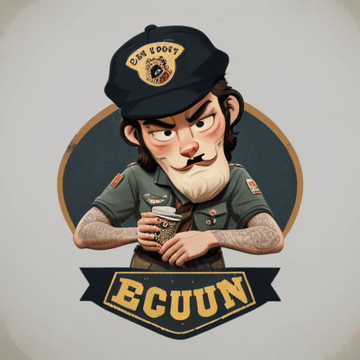AI generated: two-tone lion, distressed, vintage scout badge style, fleischer studios, aaron draplin, mcbess, cuph...